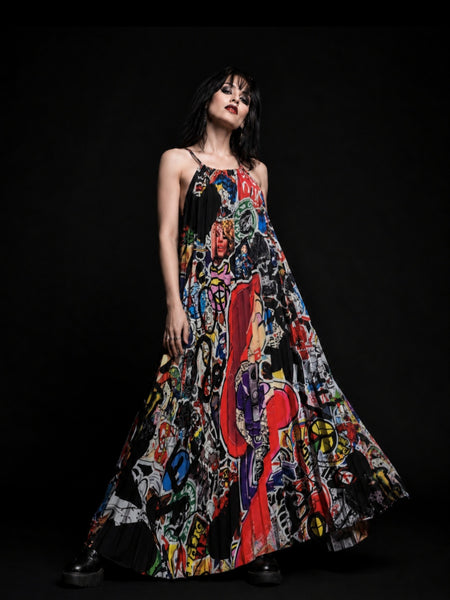 Vestido plisado Jessica Rabbit