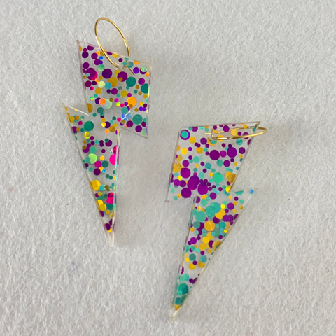 Pendientes rayo confeti