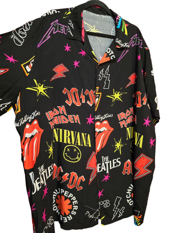 Camisa hawaiana Rock talla grande