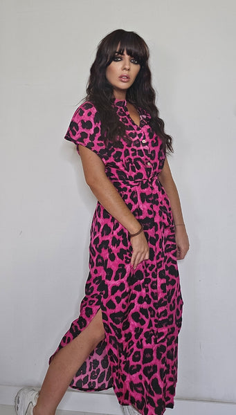 Vestido camisero leopardo