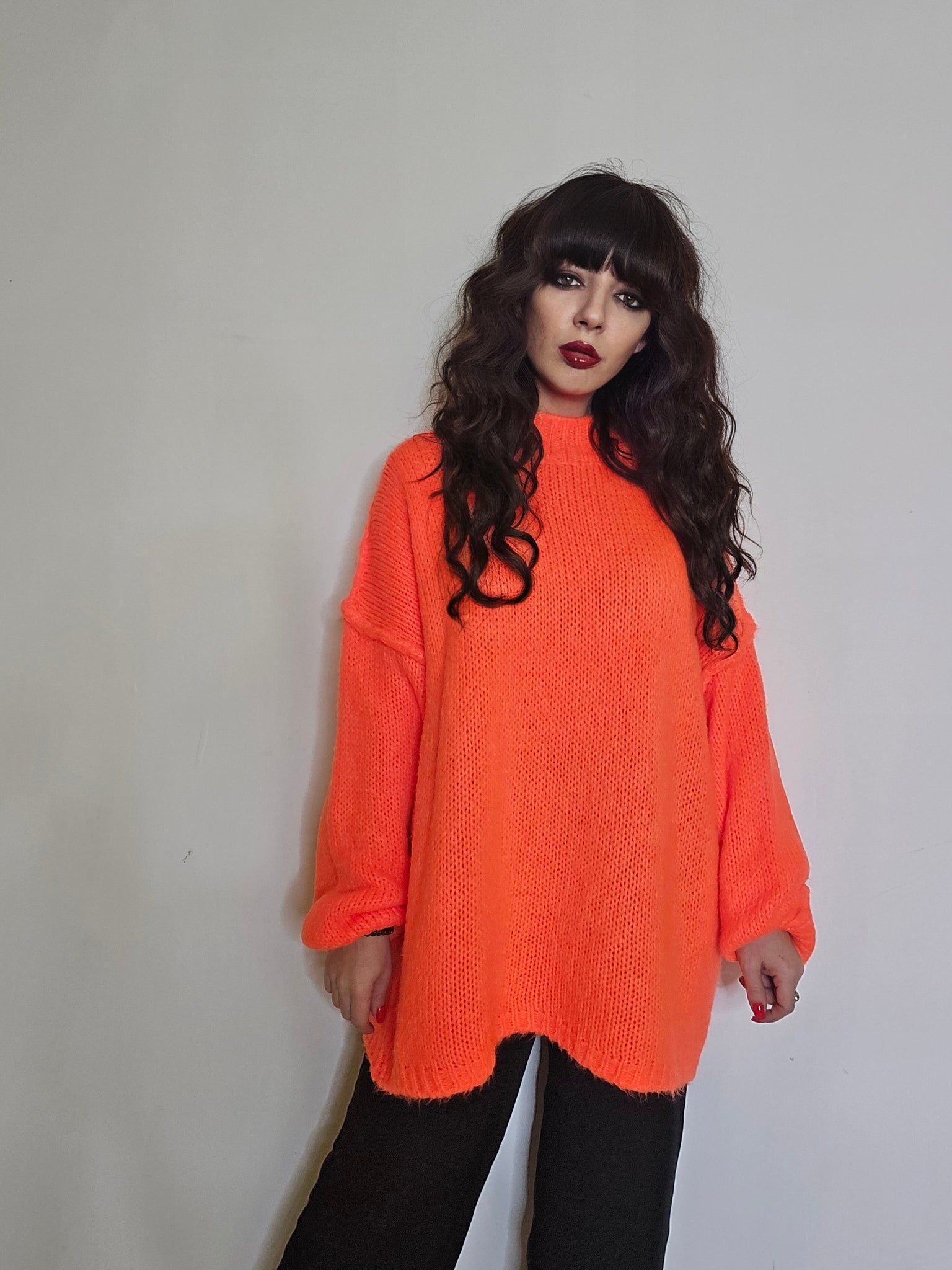 Jersey punto naranja flúor