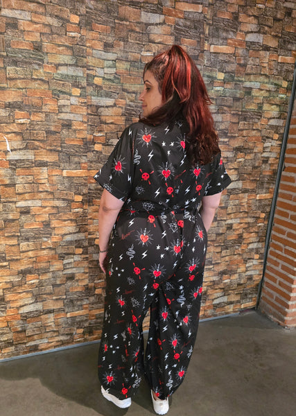 Mono camisero talla grande corazón sagrado