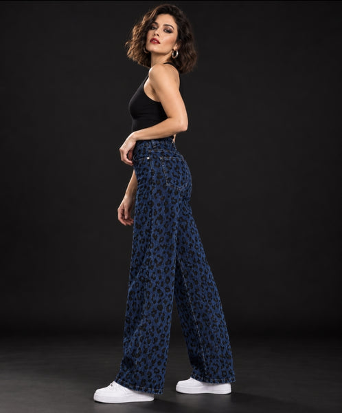 Jeans gruesos leopardo