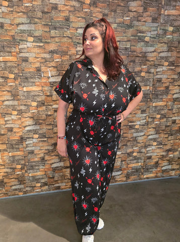 Mono camisero talla grande corazón sagrado
